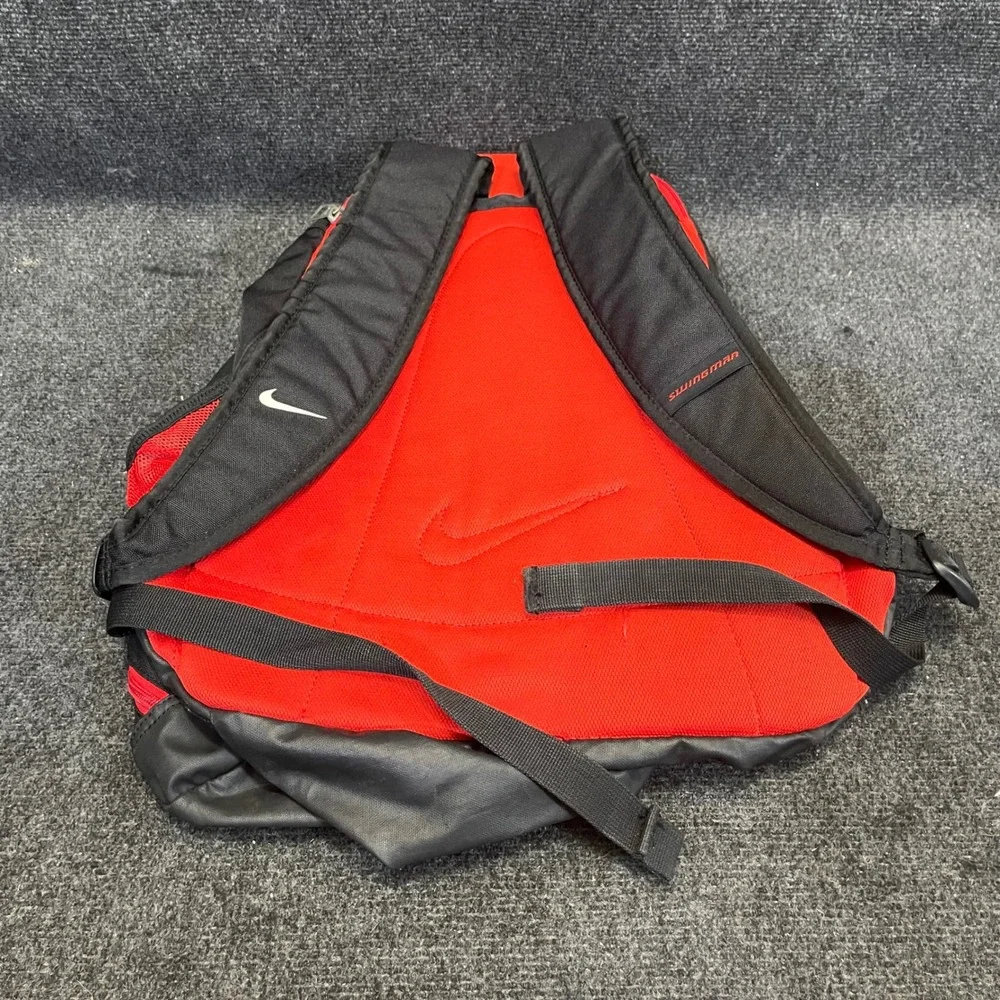 Nike BZ9203 Black Red Bat Holders Equipment Bag Diamond Elite Baseball Backpack